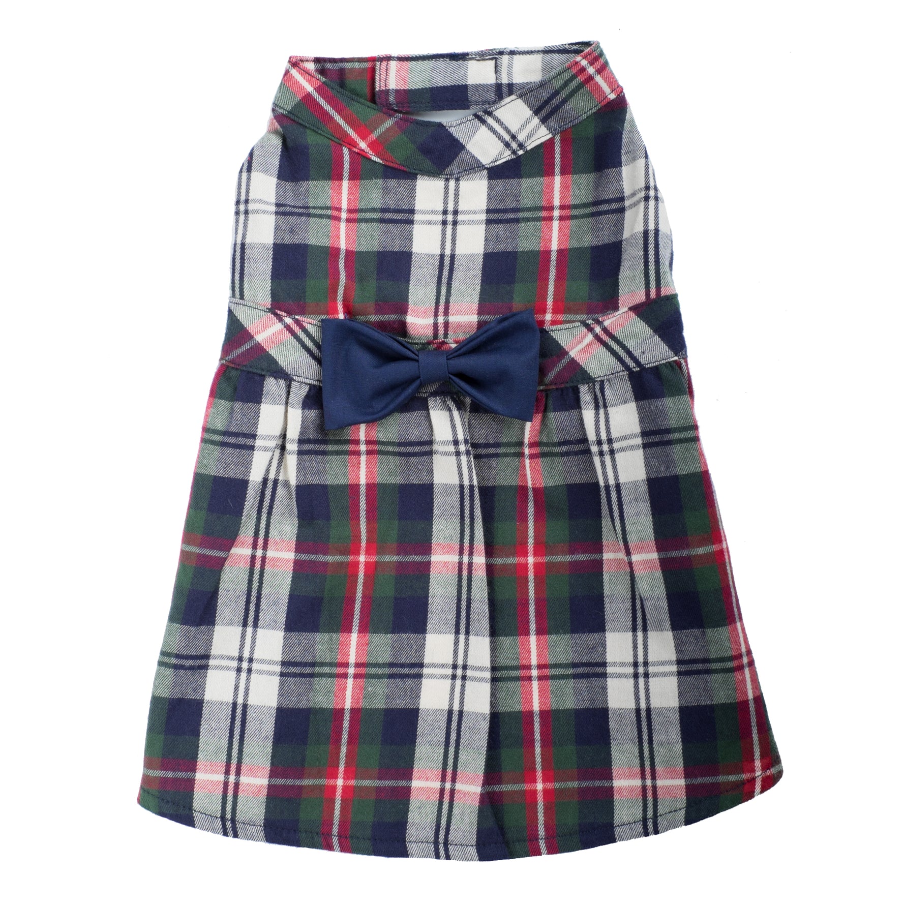 Navy Plaid Dress