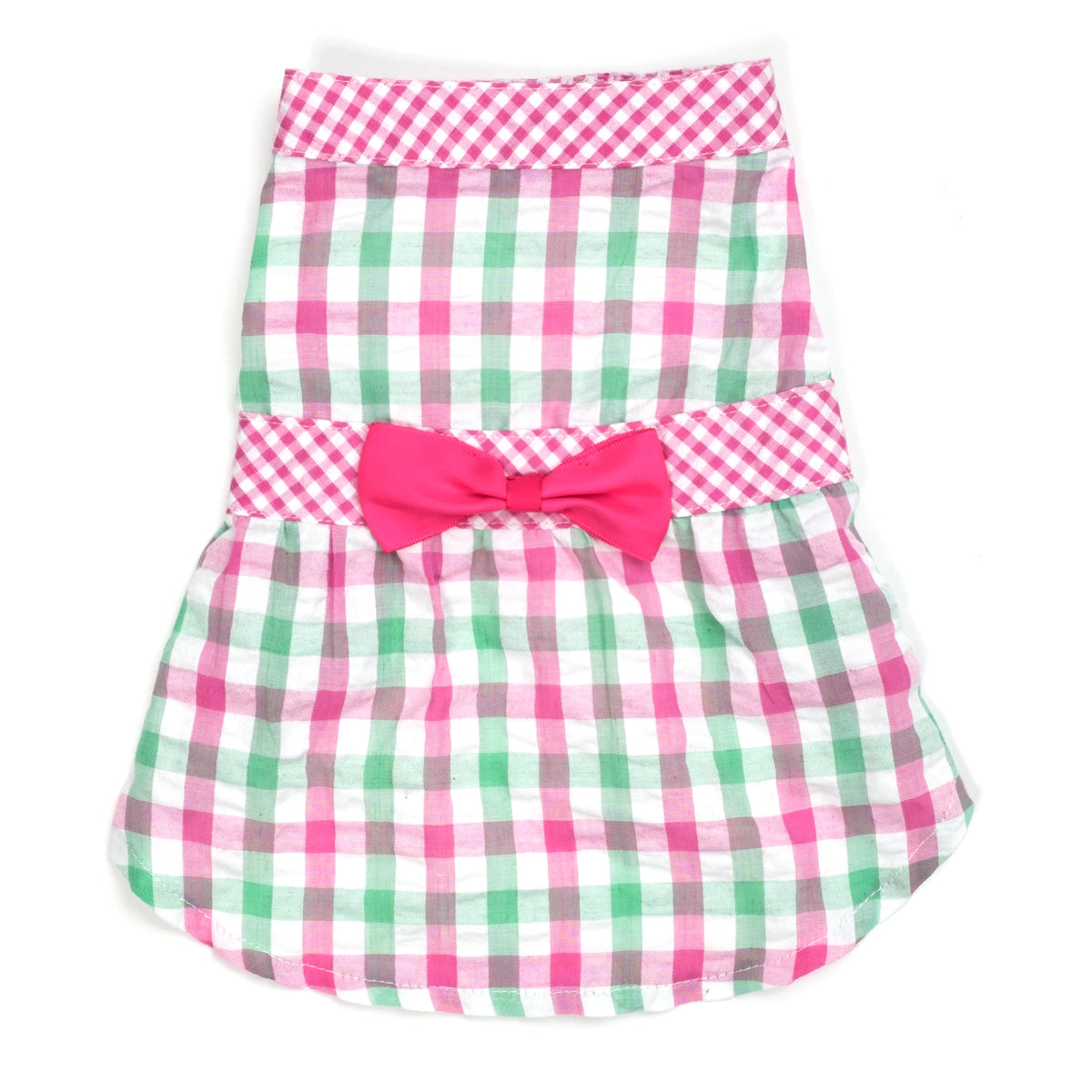 Pink Check Plaid Dress
