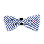 Navy Stripe Anchor Bow Tie