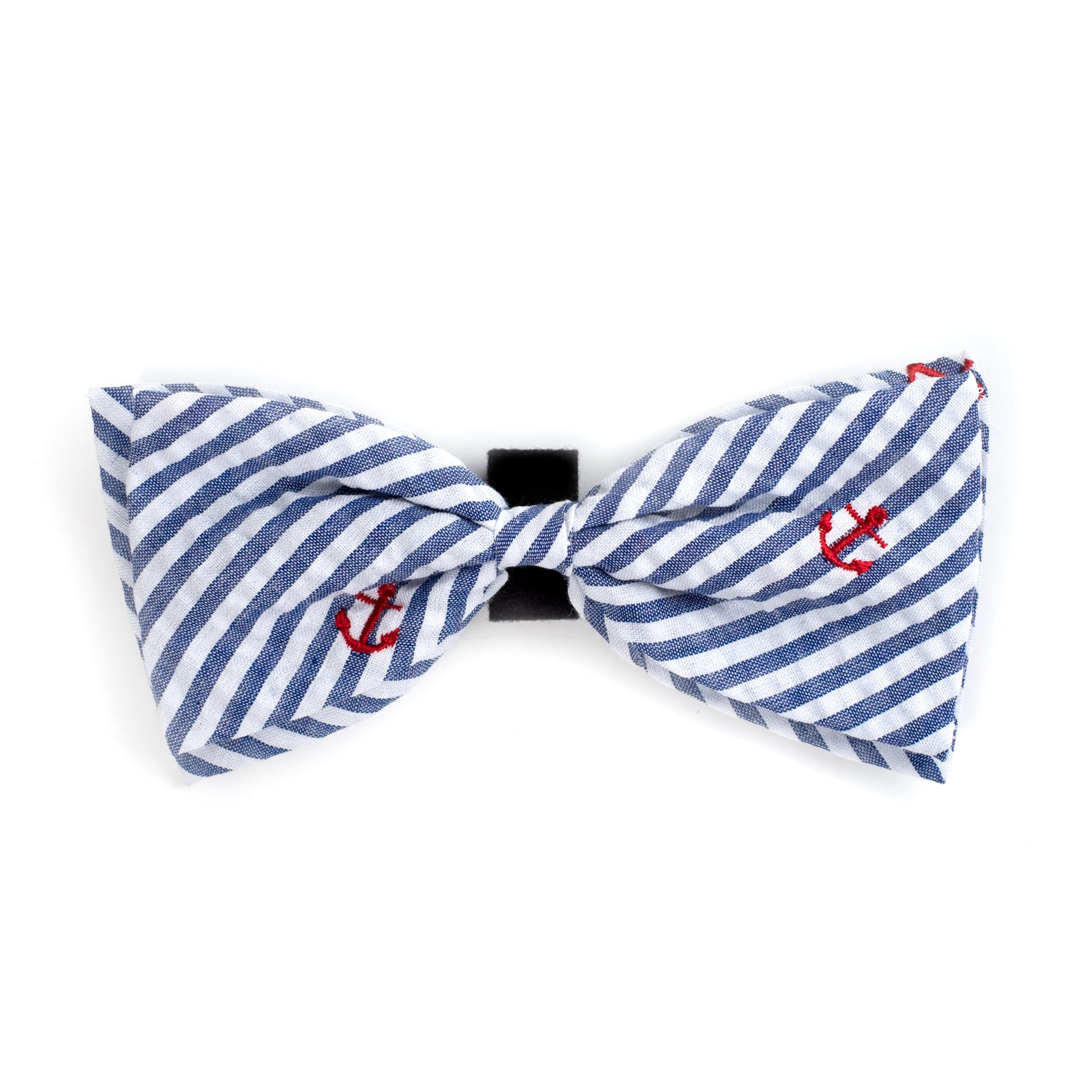 Navy Stripe Anchor Bow Tie