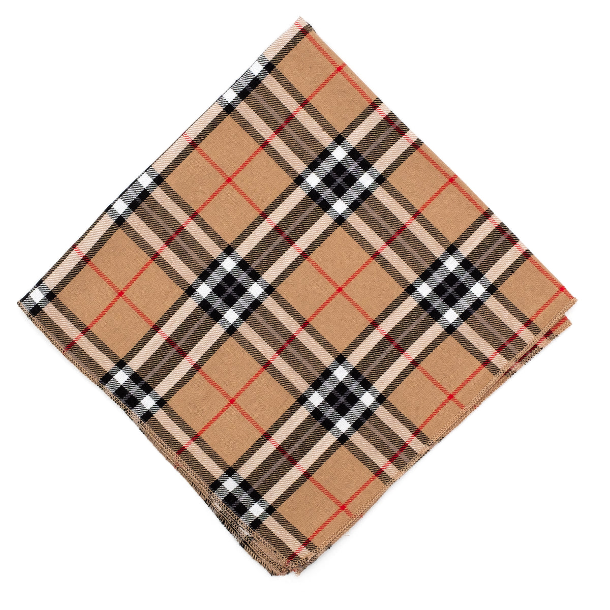 Tan Plaid Bandana