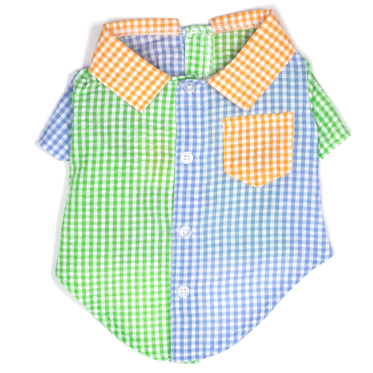 Gingham Colorblock Shirt