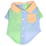 Gingham Colorblock Shirt