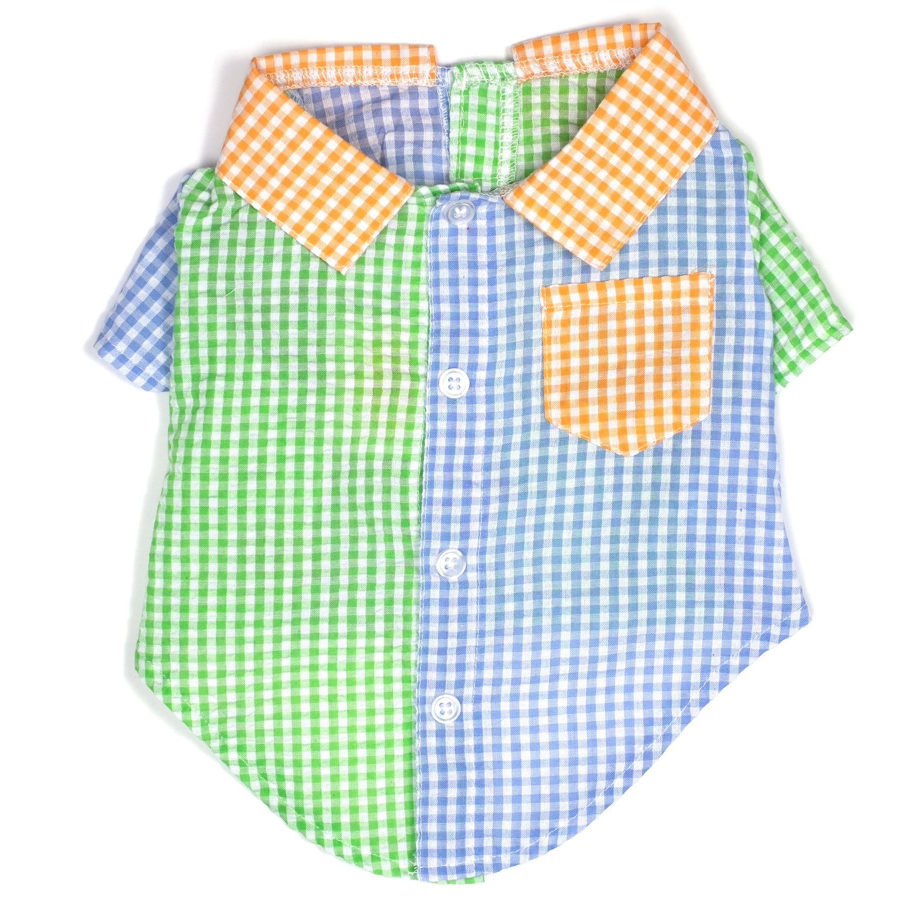 Gingham Colorblock Shirt