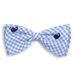 Gingham Whales Bow Tie