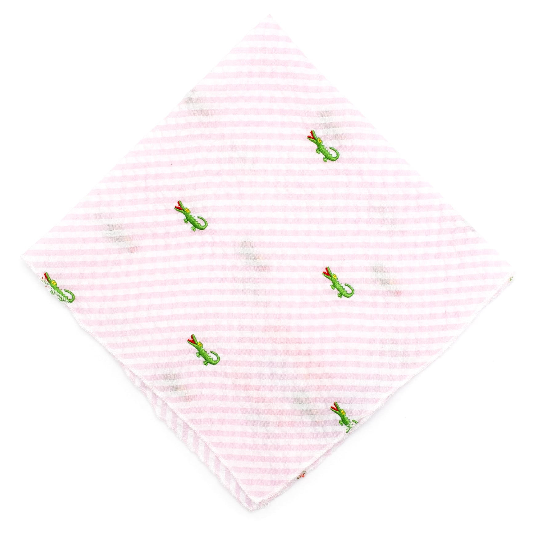 Pink Stripe Alligator Bandana