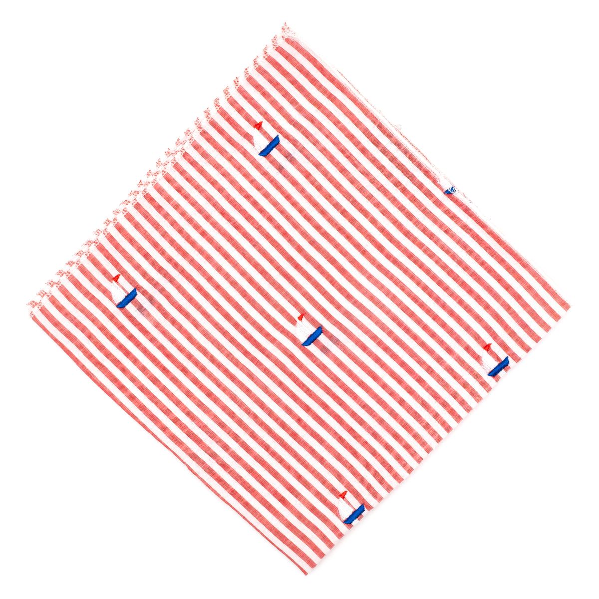 Red Stripe Sailboat Bandana