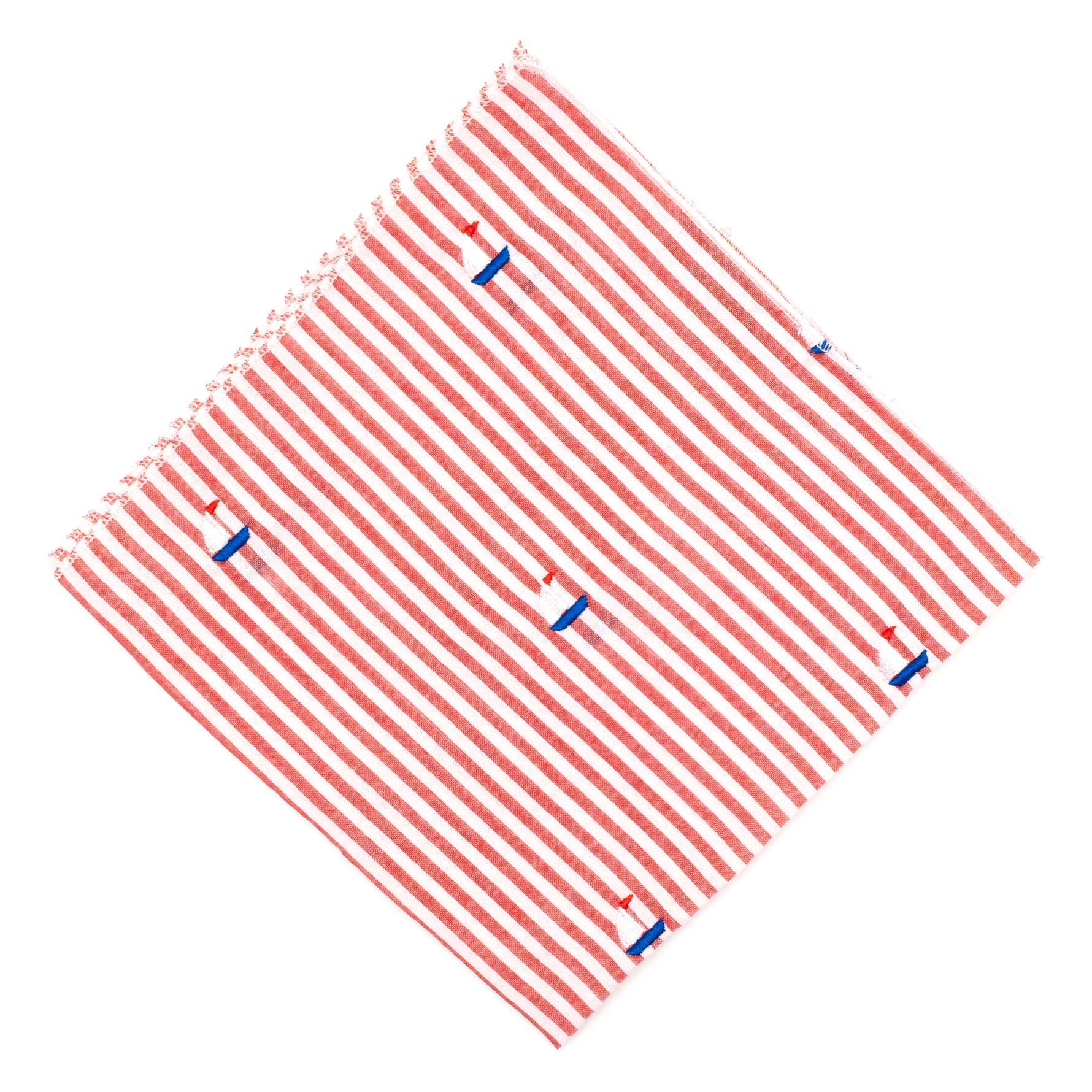 Red Stripe Sailboat Bandana