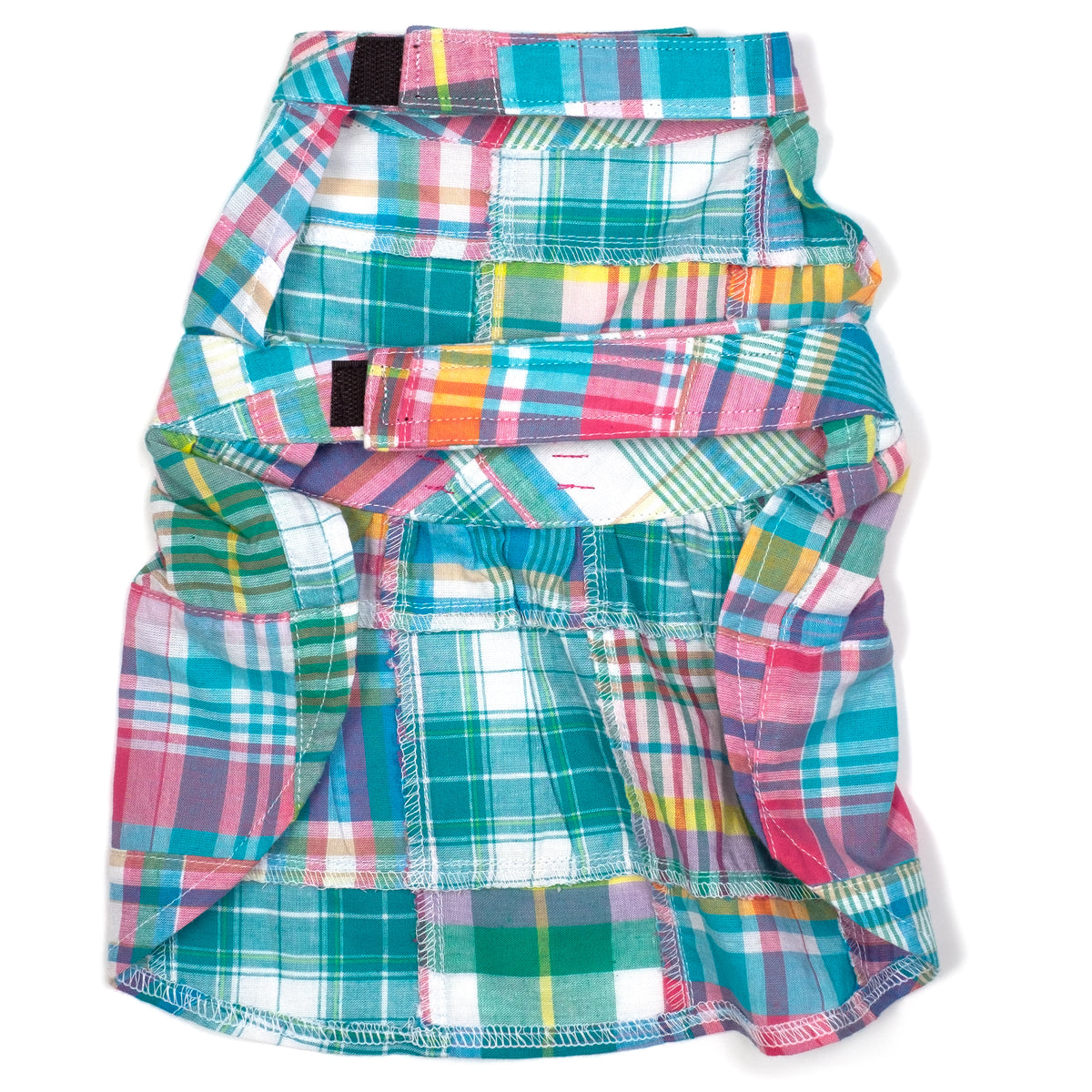 Turq Multi Patch Madras Dress