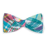 Turq Multi Patch Madras Bow Tie