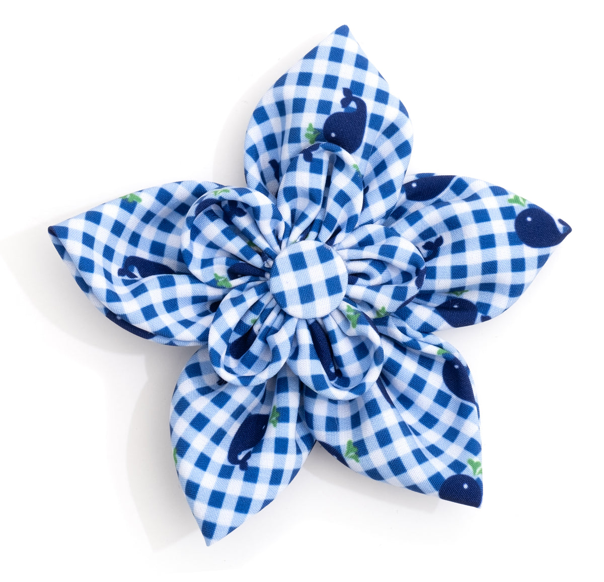 Gingham Whales Flower