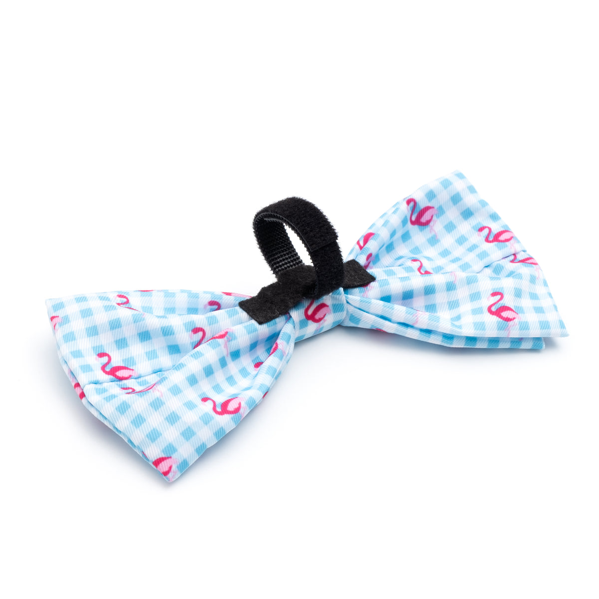 Gingham Flamingos Bow Tie