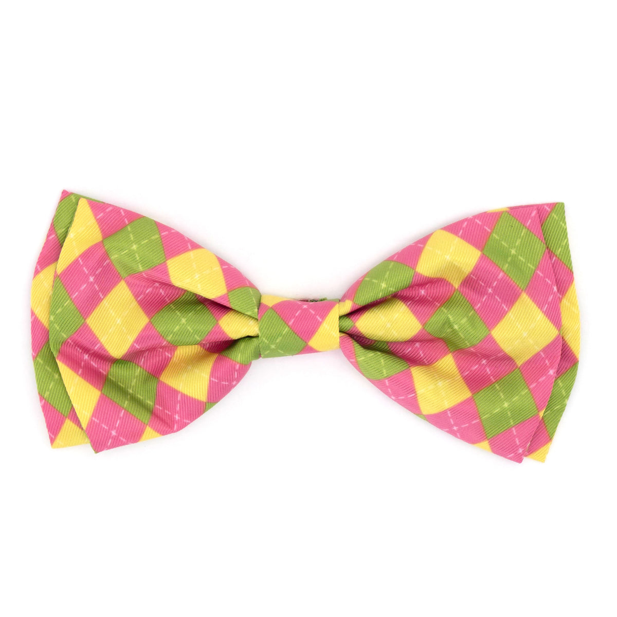 Bright Argyle Bow Tie