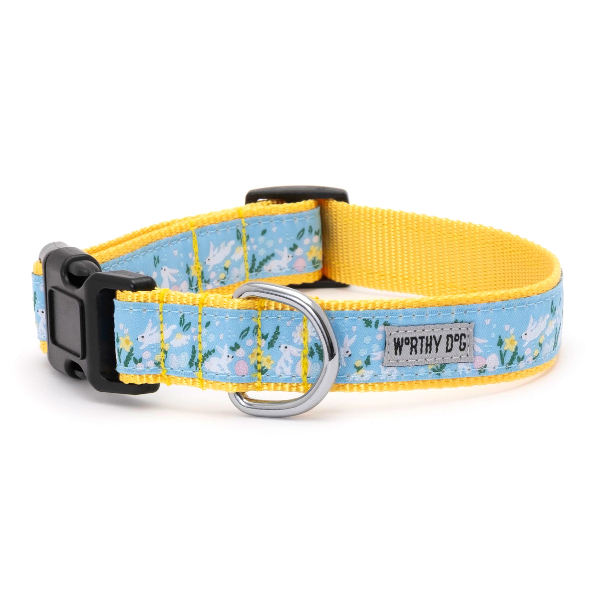 Bunnies & Flowers Dog Collar