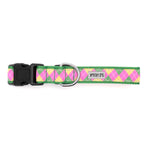 Bright Argyle Dog Collar