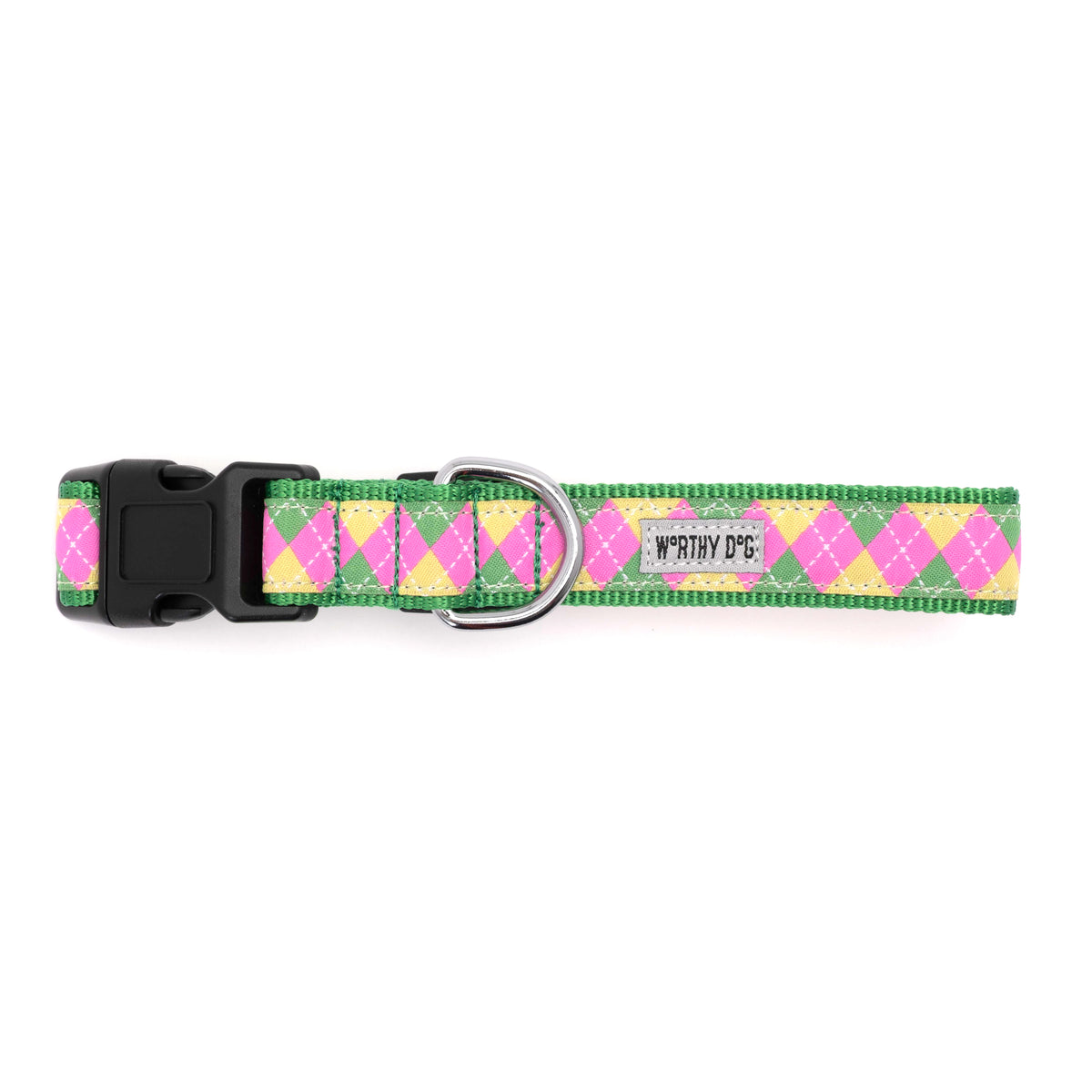 Bright Argyle Dog Collar