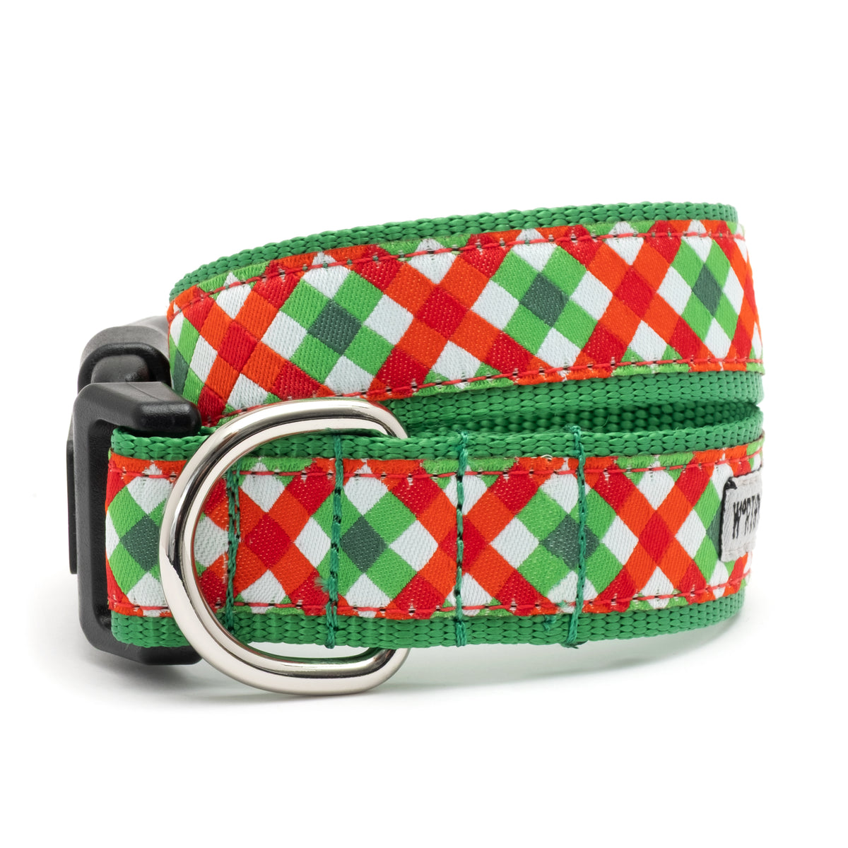 Yuletide Check Dog Collar