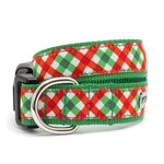 Yuletide Check Dog Collar