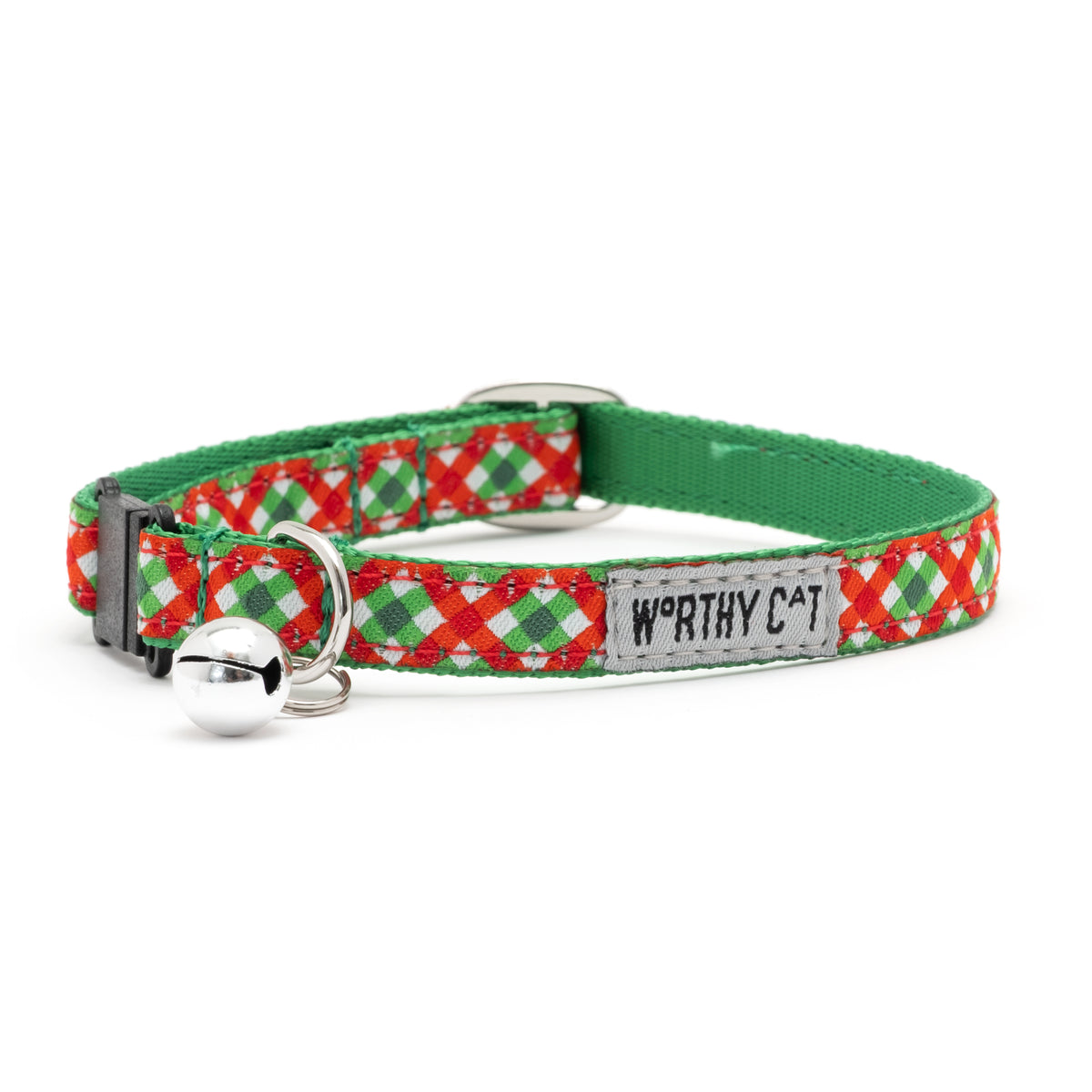 Yuletide Check Cat Collar