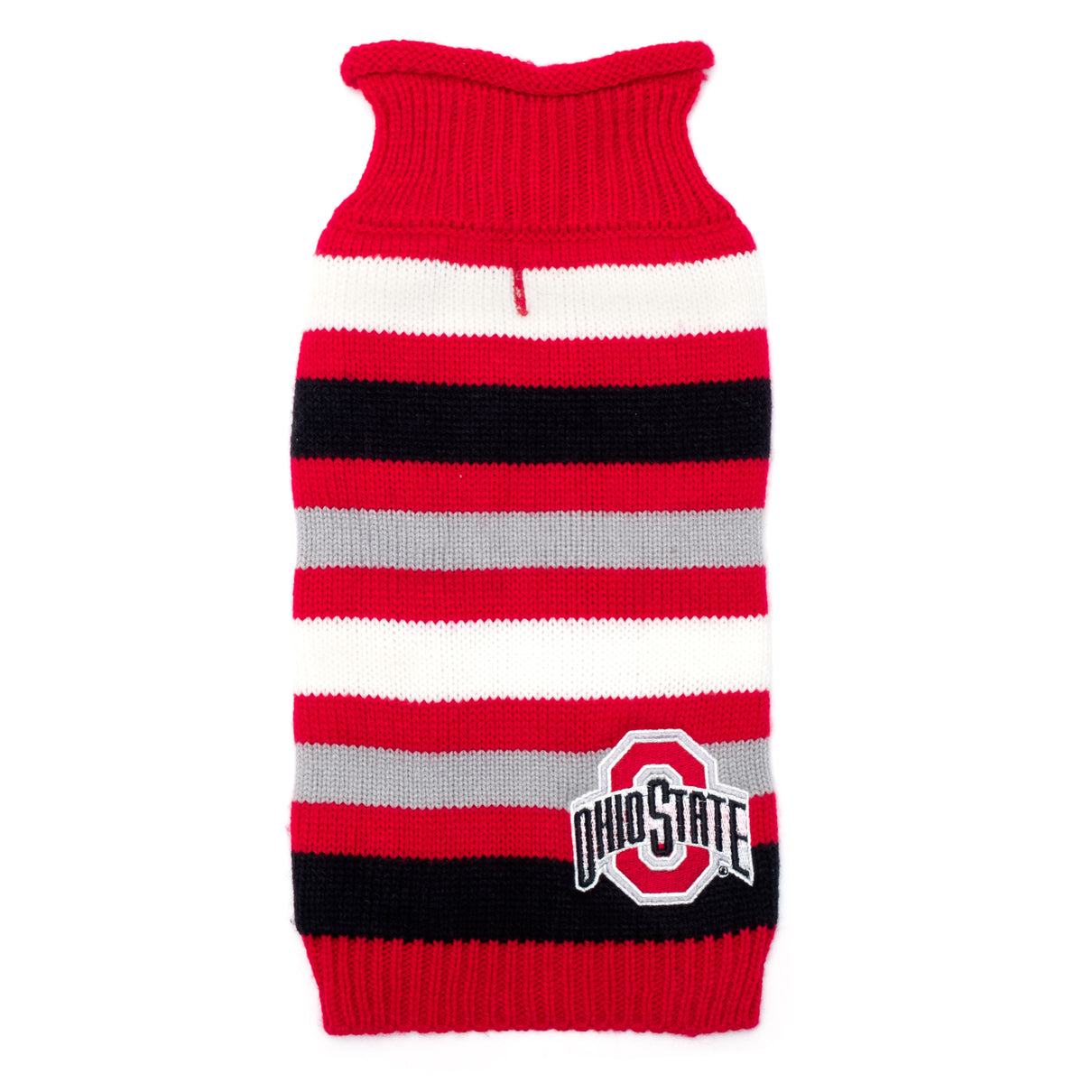 Ohio State Stripe Roll Neck Sweater