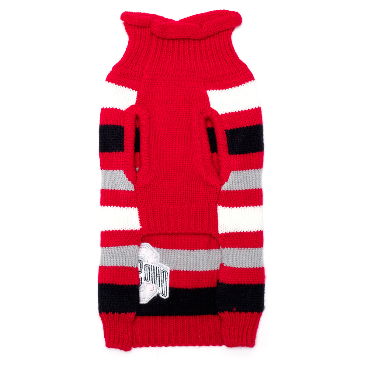 Ohio State Stripe Roll Neck Sweater