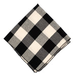 Large Buffalo Plaid Black/White Bandana
