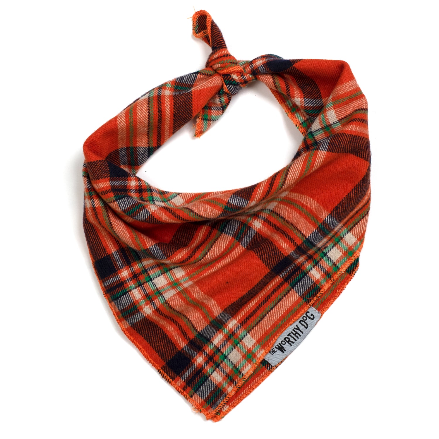 Orange Plaid Bandana