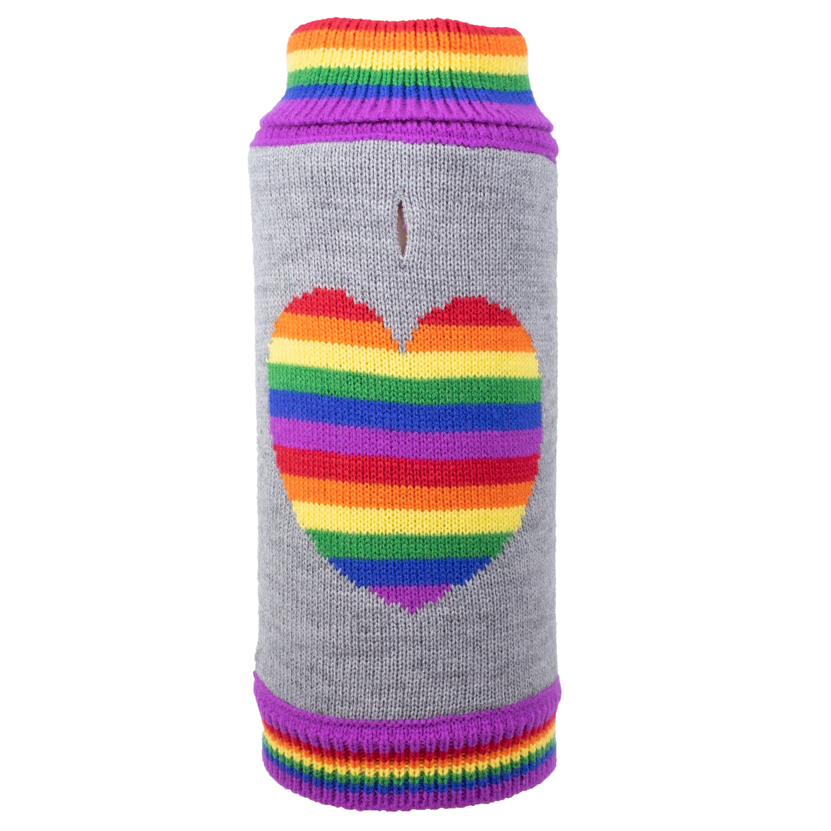 Rainbow Heart Turtleneck Sweater