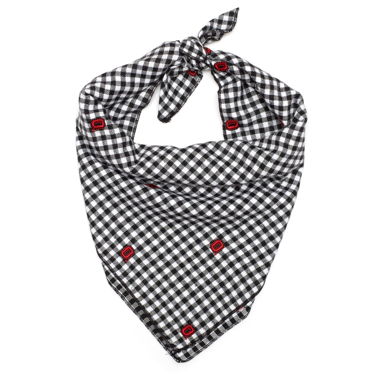Ohio State Block O Check Bandana