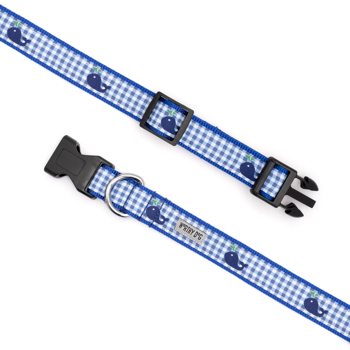 Gingham Whales Collar