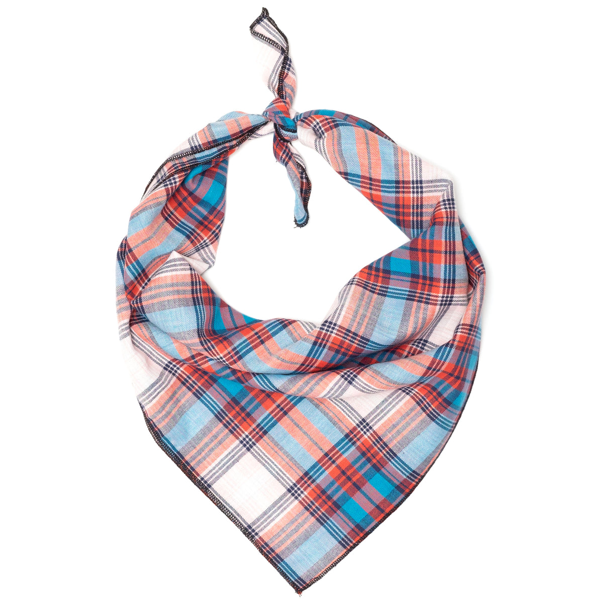 Cornflower Blue/Red Plaid Bandana