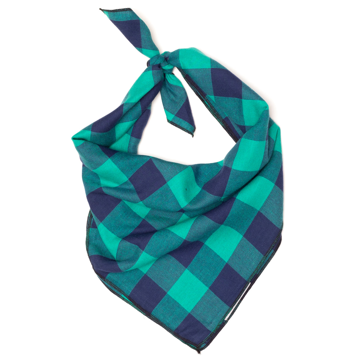 Green/Navy Buffalo Check Bandana