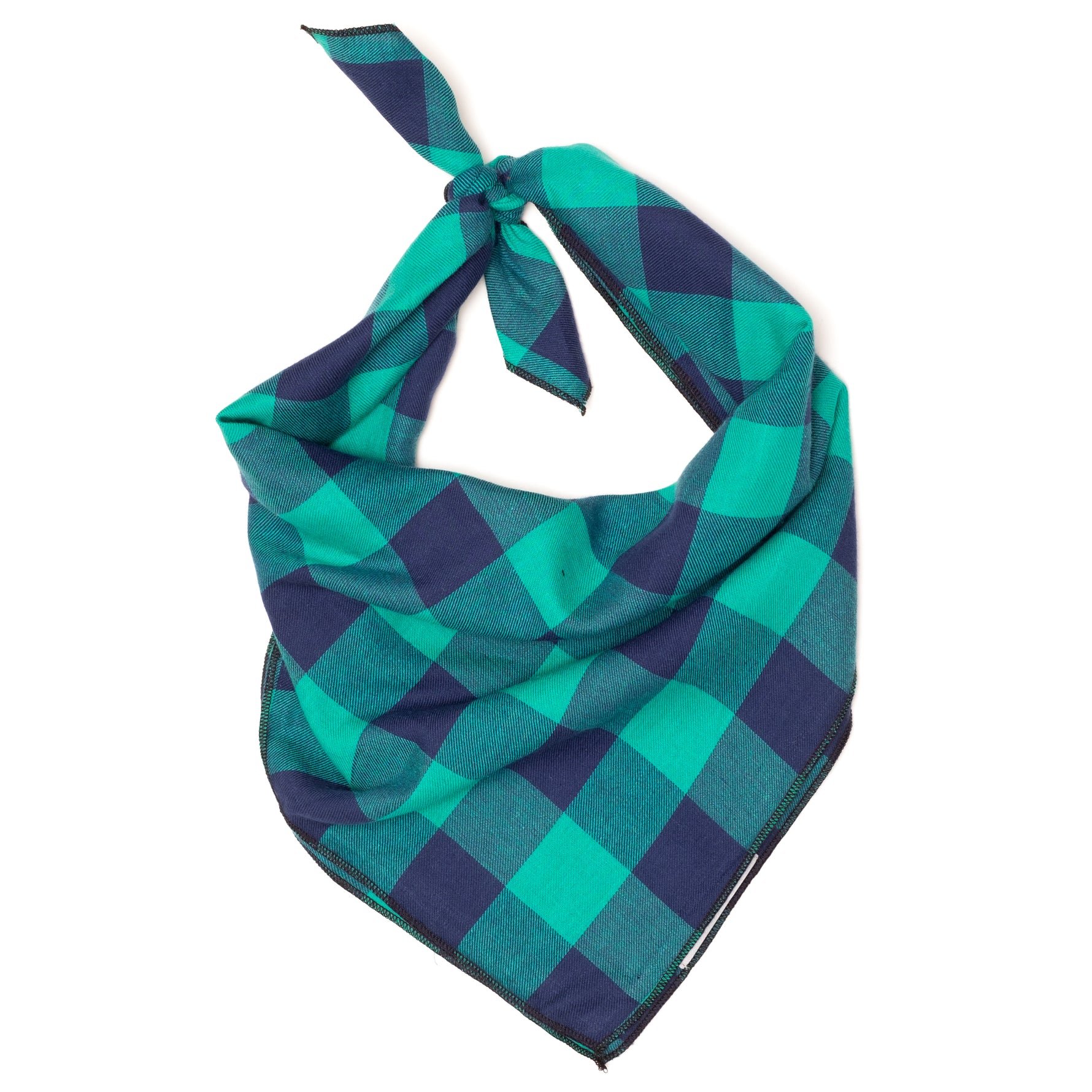 Green/Navy Buffalo Check Bandana