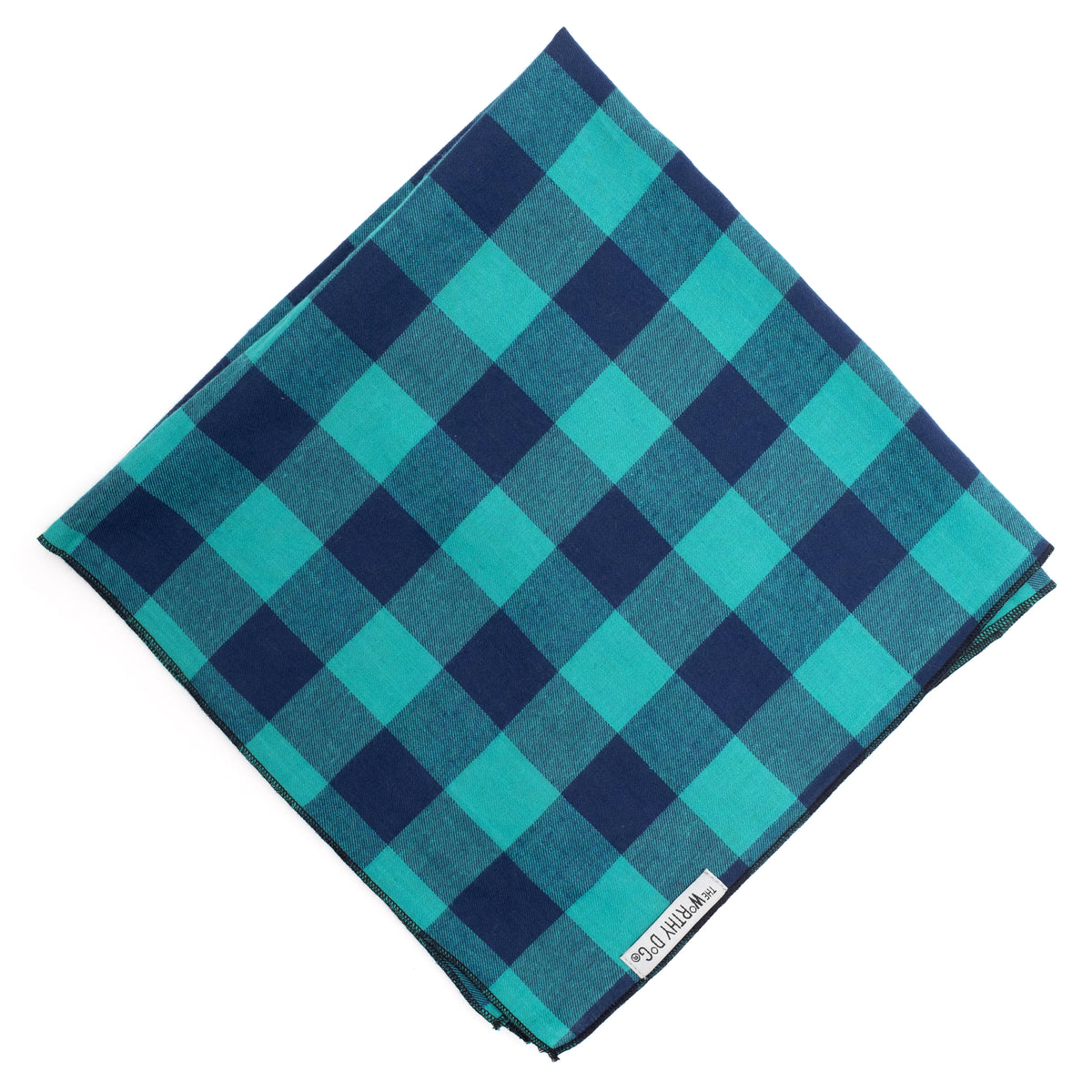 Green/Navy Buffalo Check Bandana