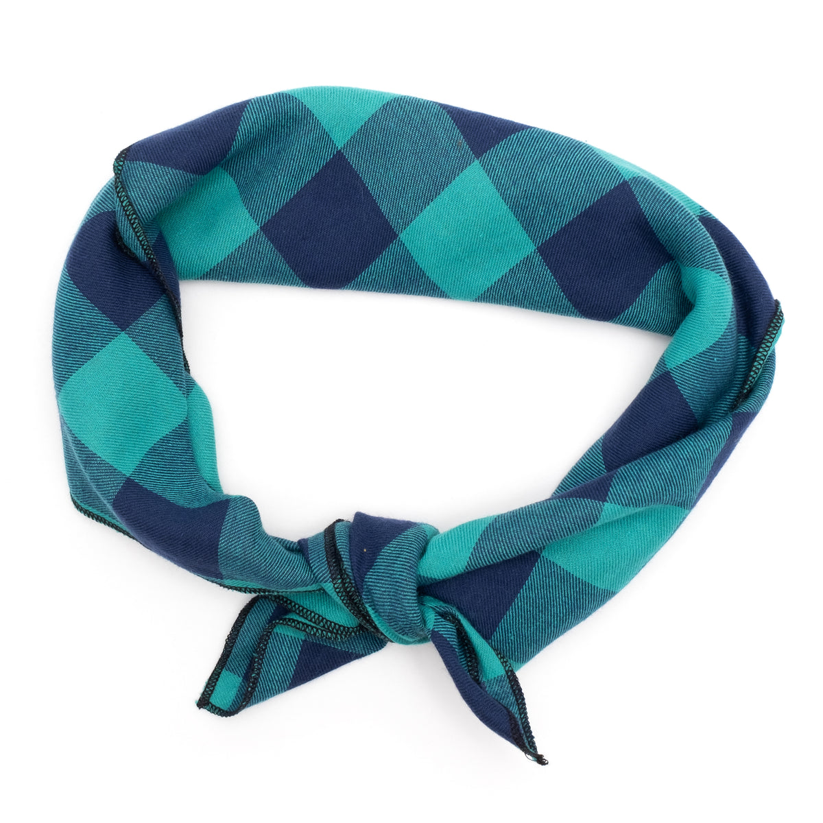 Green/Navy Buffalo Check Bandana