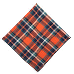 Orange/Navy Plaid Bandana