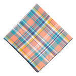 Peach Multi Plaid Bandana
