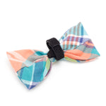 Peach Multi Plaid Bow Tie