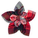 Red/Green/Navy Plaid Flower