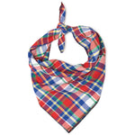Red/Hunter Blue Plaid Bandana