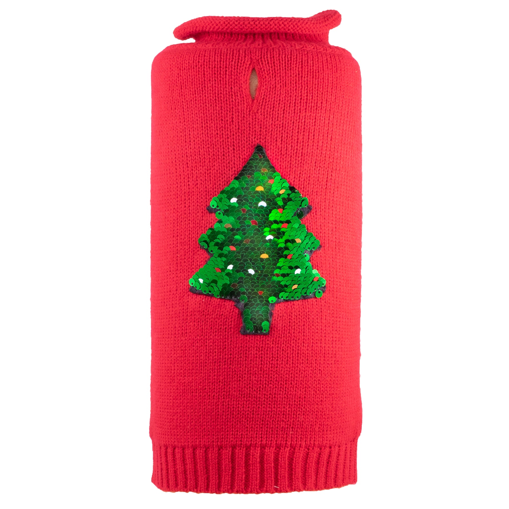 Reversible Sequins Tree Sweater
