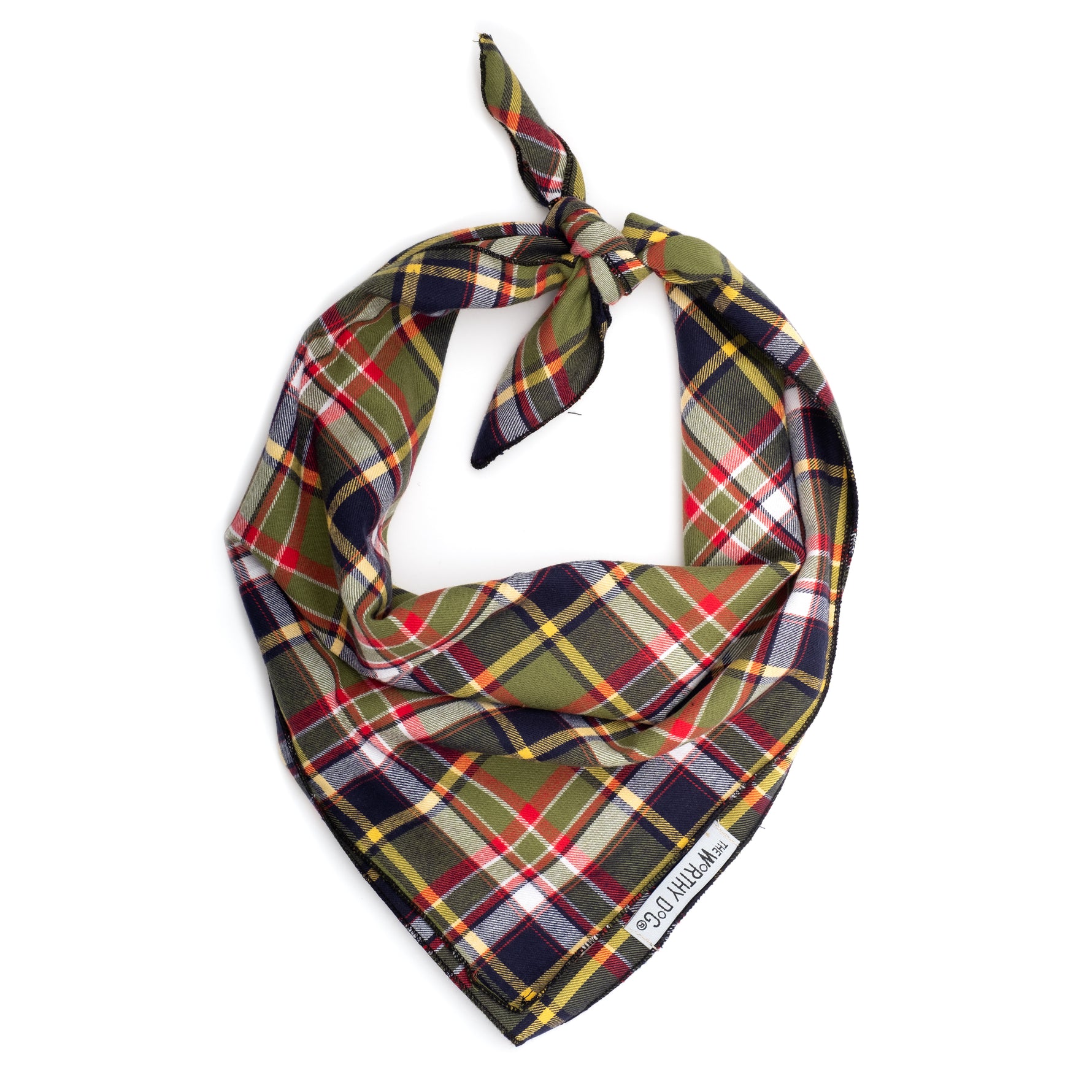 Olive Plaid II Classic Bandana