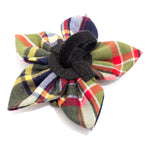 Olive Plaid II Flower