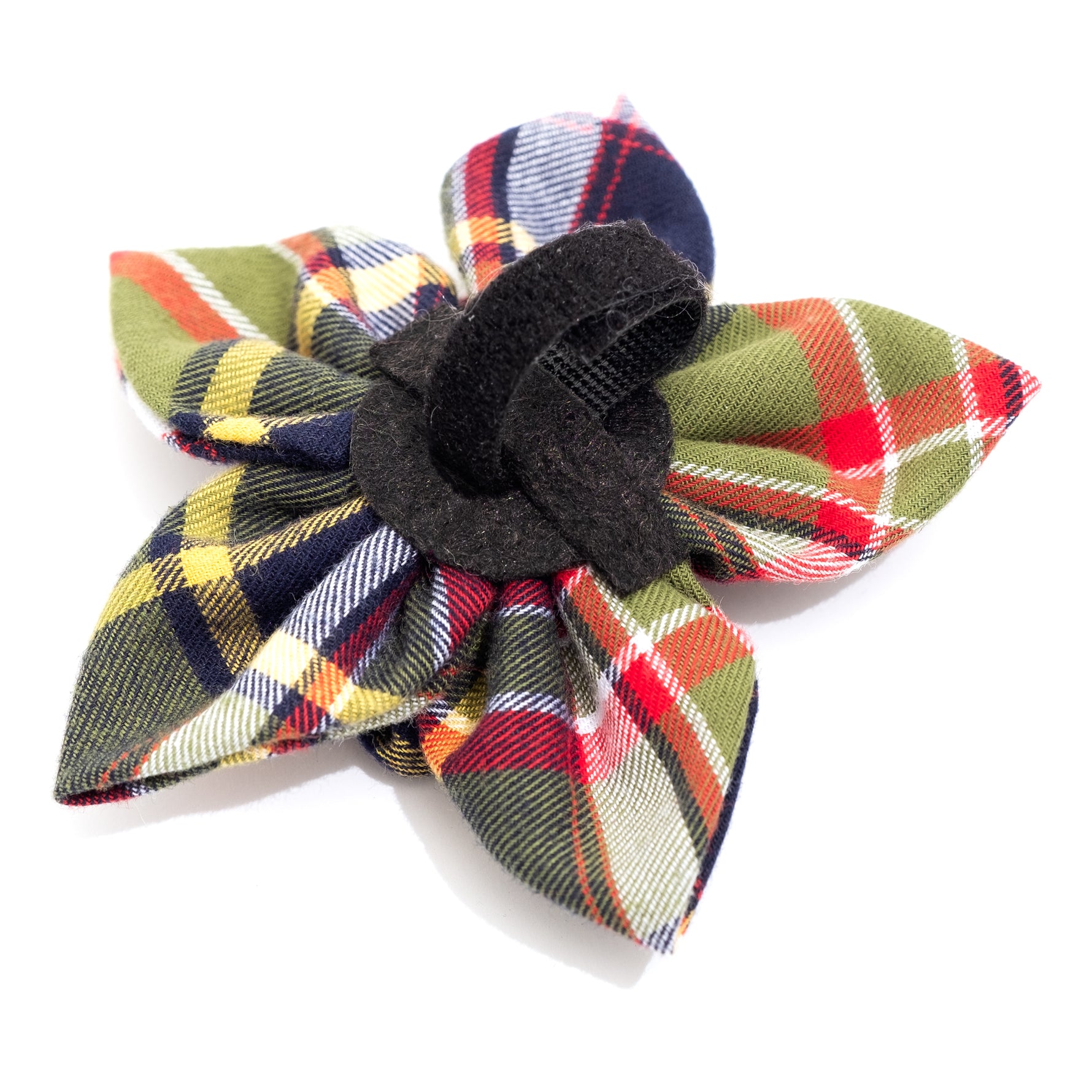 Olive Plaid II Flower