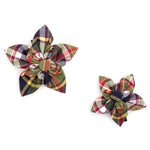 Olive Plaid II Flower