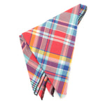 Coral Multi Plaid Bandana