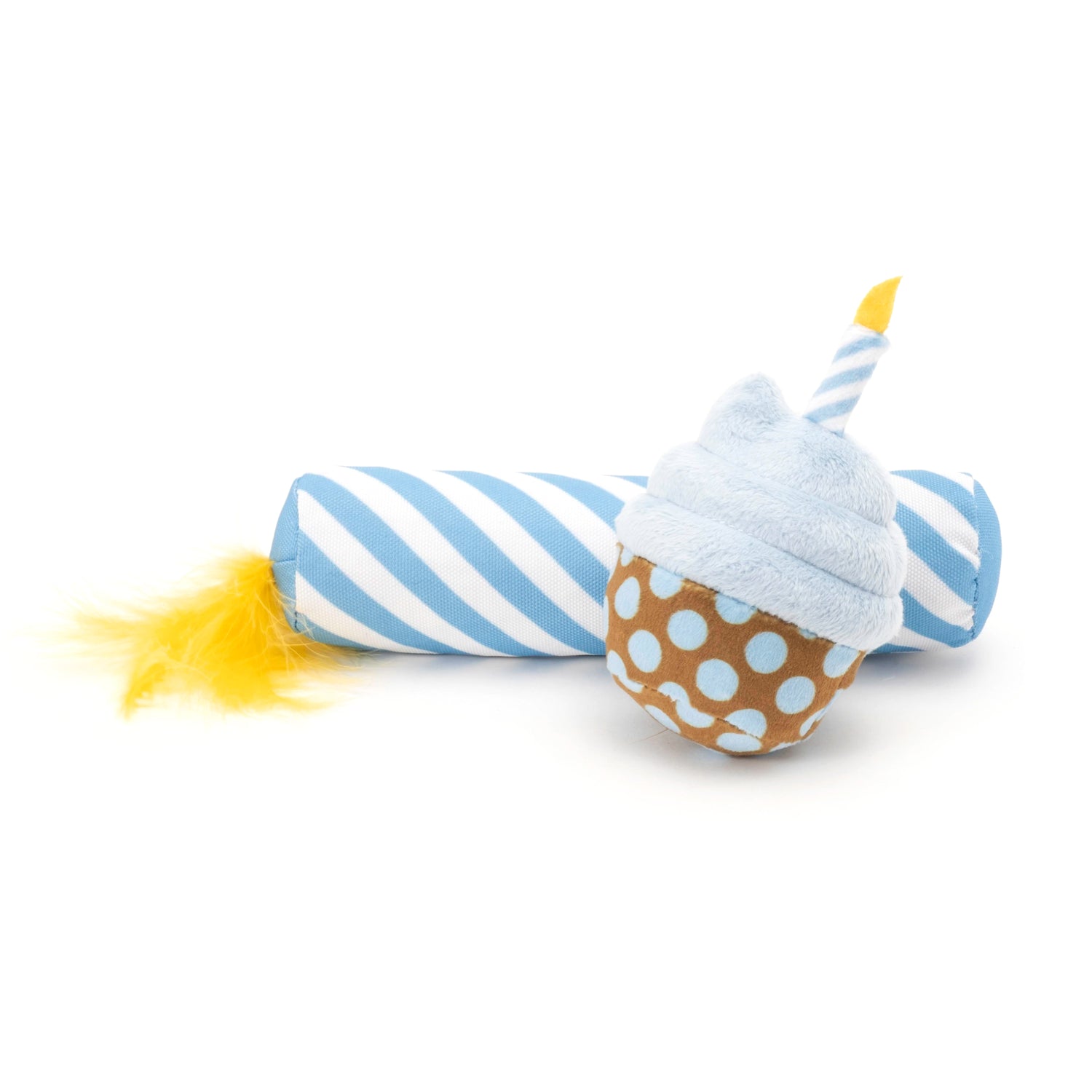 Birthday Cupcake & Candle Cat Toy Set