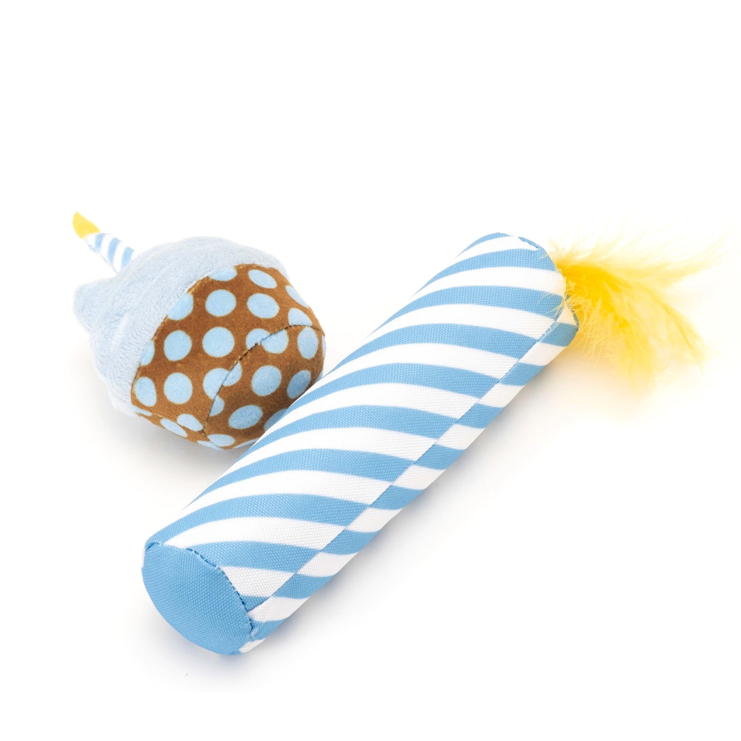 Birthday Cupcake & Candle Cat Toy Set