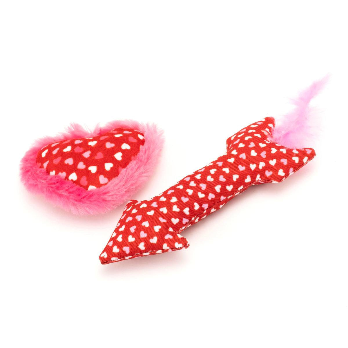 Cupid's Arrow & Heart Cat Toy Set