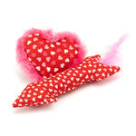 Cupid's Arrow & Heart Cat Toy Set